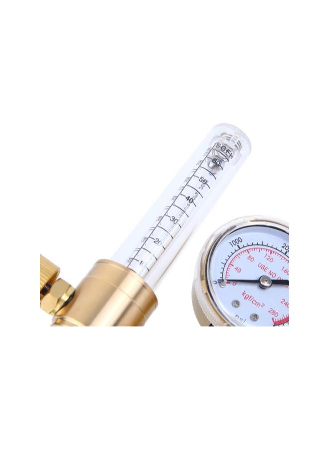Generic - Dual Flow Argon Regulator Dual Output CO2 Flowmeter for Mig Tig Flow And Backpurge 60 SFCH - CGA 580 Inlet Connection - Accurate Gas Metering Delivery System - Image 1