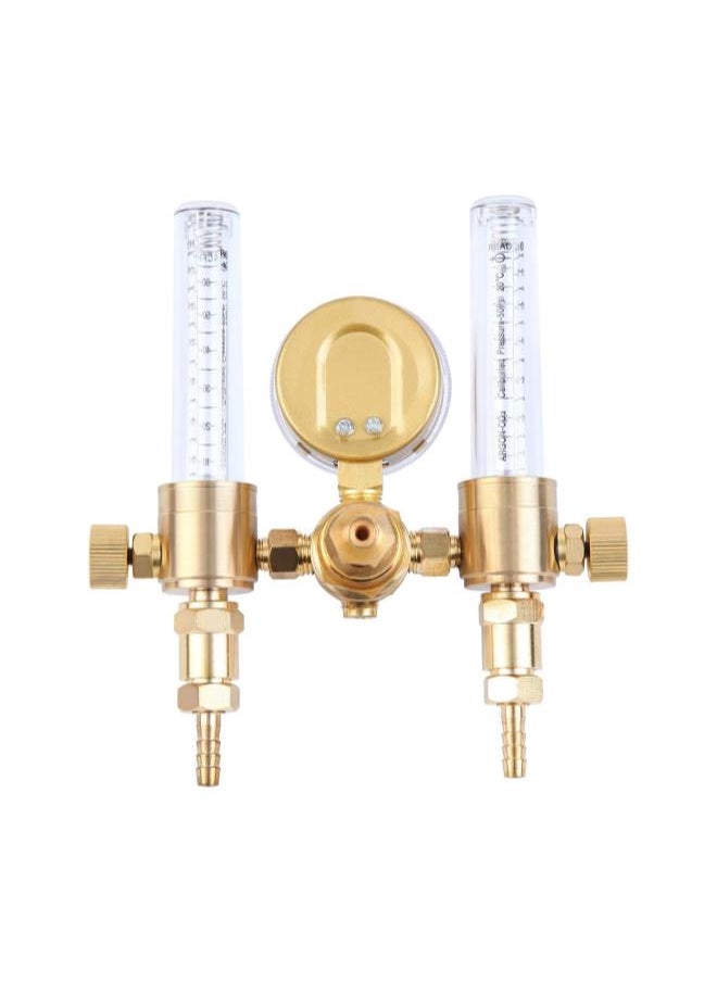 Generic - Dual Flow Argon Regulator Dual Output CO2 Flowmeter for Mig Tig Flow And Backpurge 60 SFCH - CGA 580 Inlet Connection - Accurate Gas Metering Delivery System - Image 1