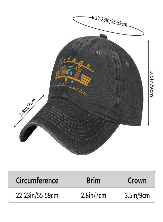 Kahhrepa 79th Birthday Decorations for Women Men, Vintage 1947 Hat, Adjustable 79 Year Old Baseball Cap, Fathers Mothers Day Birthday Gifts for Dad Mom Grandpa - Image 2