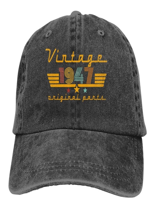 Kahhrepa 79th Birthday Decorations for Women Men, Vintage 1947 Hat, Adjustable 79 Year Old Baseball Cap, Fathers Mothers Day Birthday Gifts for Dad Mom Grandpa - Image 1