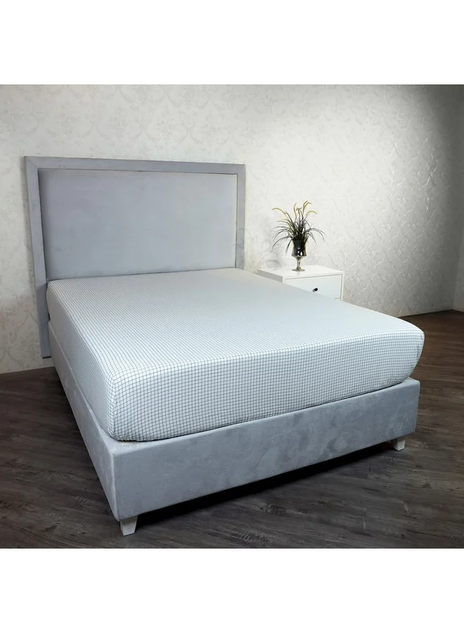 Home Box Malta Striped Printed Cotton King Flat Sheet 260 x 240 cm