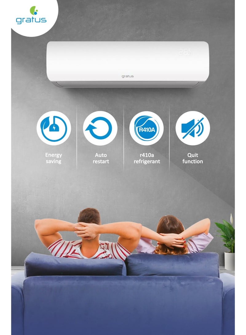 gratus GSCAC121SC – 1 Ton 4‑Way Split Air Conditioner T1 (Rotary Compressor,  R410A System)  - Image 3