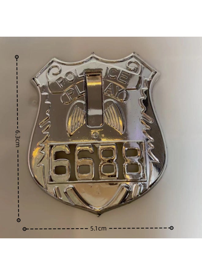 Children's Toy Accessories 6688 Badge Decorative Badge Play House Cartoon Plastic Badge Watch Compass Wholesale-Color:Red Badge  - Image 2