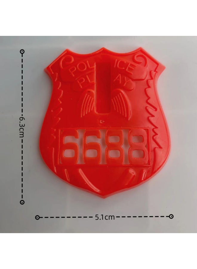 Children's Toy Accessories 6688 Badge Decorative Badge Play House Cartoon Plastic Badge Watch Compass Wholesale-Color:Red Badge  - Image 4