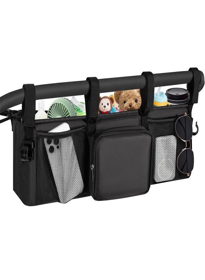 Yewltvep Double Stroller Organizer for Bob Duallie and Baby Jogger City Mini GT2, Double Baby Stroller Accessories with 2 Cooler Pockets, Parent Console Double Jogging Stroller Caddy with Zipper Bag(Bag Only) - Image 1