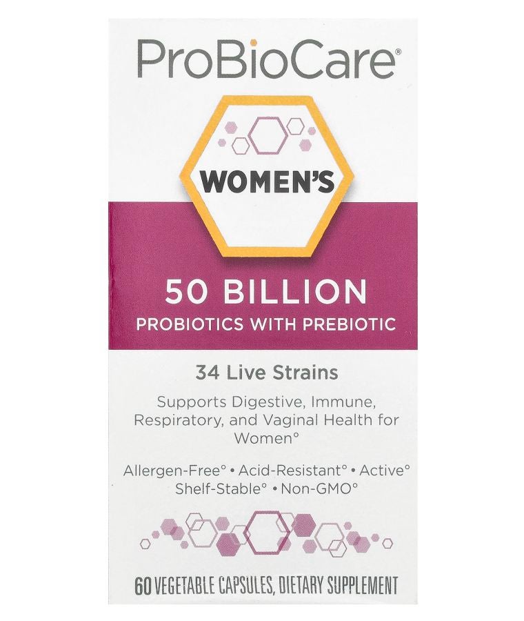 Women's Probiotics With Prebiotic 50 Billion 60 Vegetable Capsules
