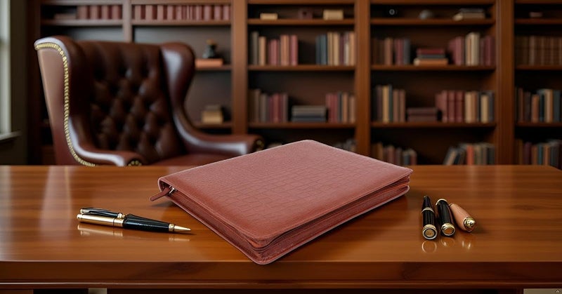essart Premium PU Leather Men's & Women's Pen case Organizer Pen Case Pencil Case - Zippered Pen Pencil Bag Pouch for School, Work & Office Marker Case Organizer Colour Croco-Brown - Image 4