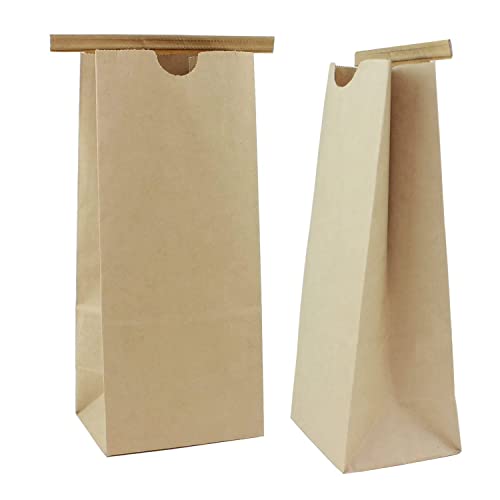 AwePackage Kraft Paper Grease Resistant Tin Tie Bag with Poly Liner (100, 16 oz(1 lbs)) - Image 1