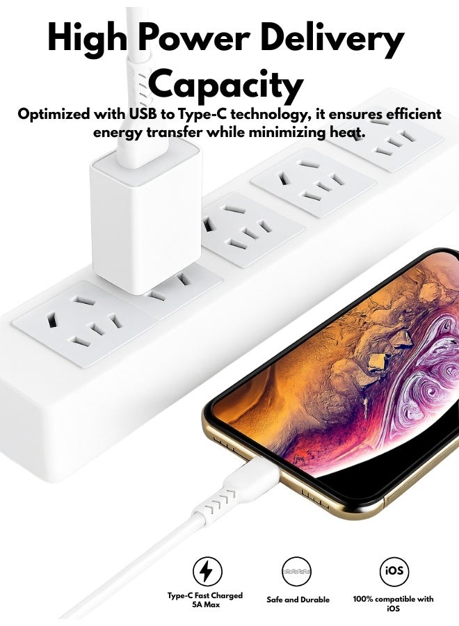 High-Speed USB to Type-C Cable – 5A Fast Charging & Data Transfer – Durable, Tangle-Free Design – Works with Android, Tablets, Laptops & More - Image 5