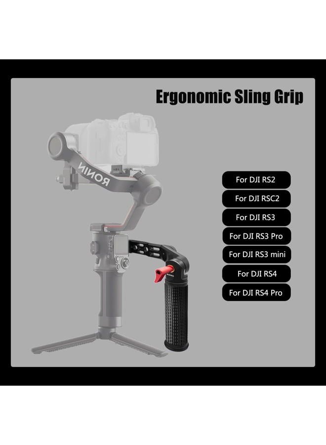 HAFOKO RS4 Handle RS3 Handgrip Adjustable Sling Handheld Extension Aluminum Alloy Grip Mount with NATO Clamp Compatible for DJI RS4/ RS4 PRO/Ronin RS3 Mini/RS3/RS3 Pro/RS 2/RSC2 Gimbal Stabilizer - Image 2