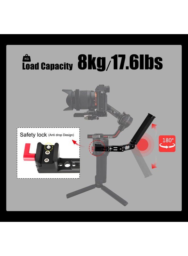HAFOKO RS4 Handle RS3 Handgrip Adjustable Sling Handheld Extension Aluminum Alloy Grip Mount with NATO Clamp Compatible for DJI RS4/ RS4 PRO/Ronin RS3 Mini/RS3/RS3 Pro/RS 2/RSC2 Gimbal Stabilizer - Image 4