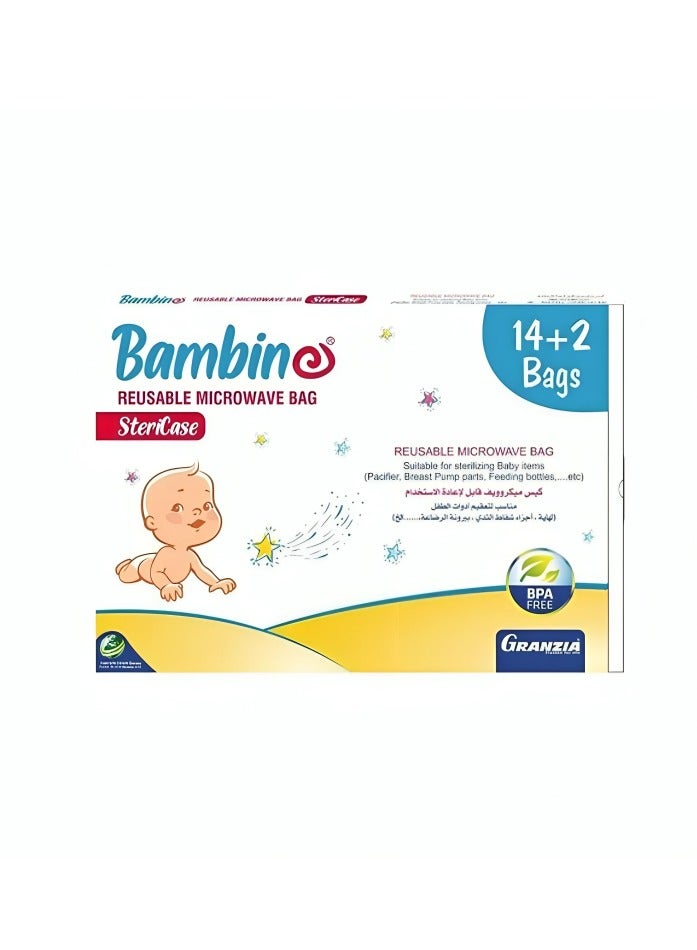 Granzia Bambino Reusable Microwave Bag 14+2 Bags
