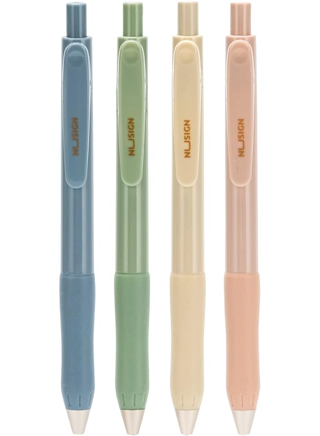 Deli Comfort Grip Smooth Writing Nusign Pastel Gel Pen 12 Pieces Set 0.5 Mm Tip Size Blue - Image 1