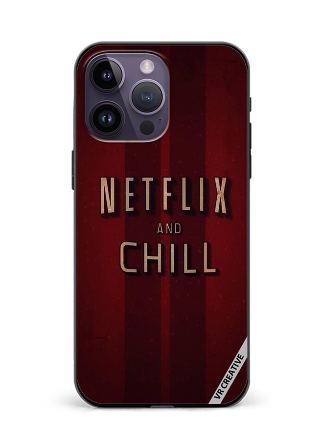 VR CREATIVE Protective Case Cover For Apple iPhone 16 Pro Max Netflix And Chill Design Multicolour