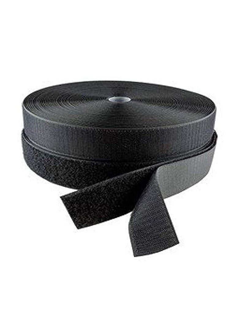 PMW Pmw - Velcro - Black - Hook & Loop Tape Fastner (10 Mtr Hook + 10 Mtr Loop) - 1 Inch Diameter 