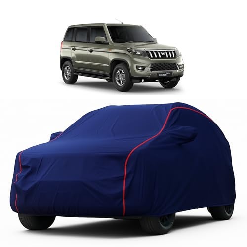 MADAFIYA Heavy-Duty Car Cover for Compatible with Mahindra Bolero (2000 to 2025 All Models) Deluxe Car Protection Cover – Waterproof & UV-Resistant All-Season Exterior Protection - Image 1