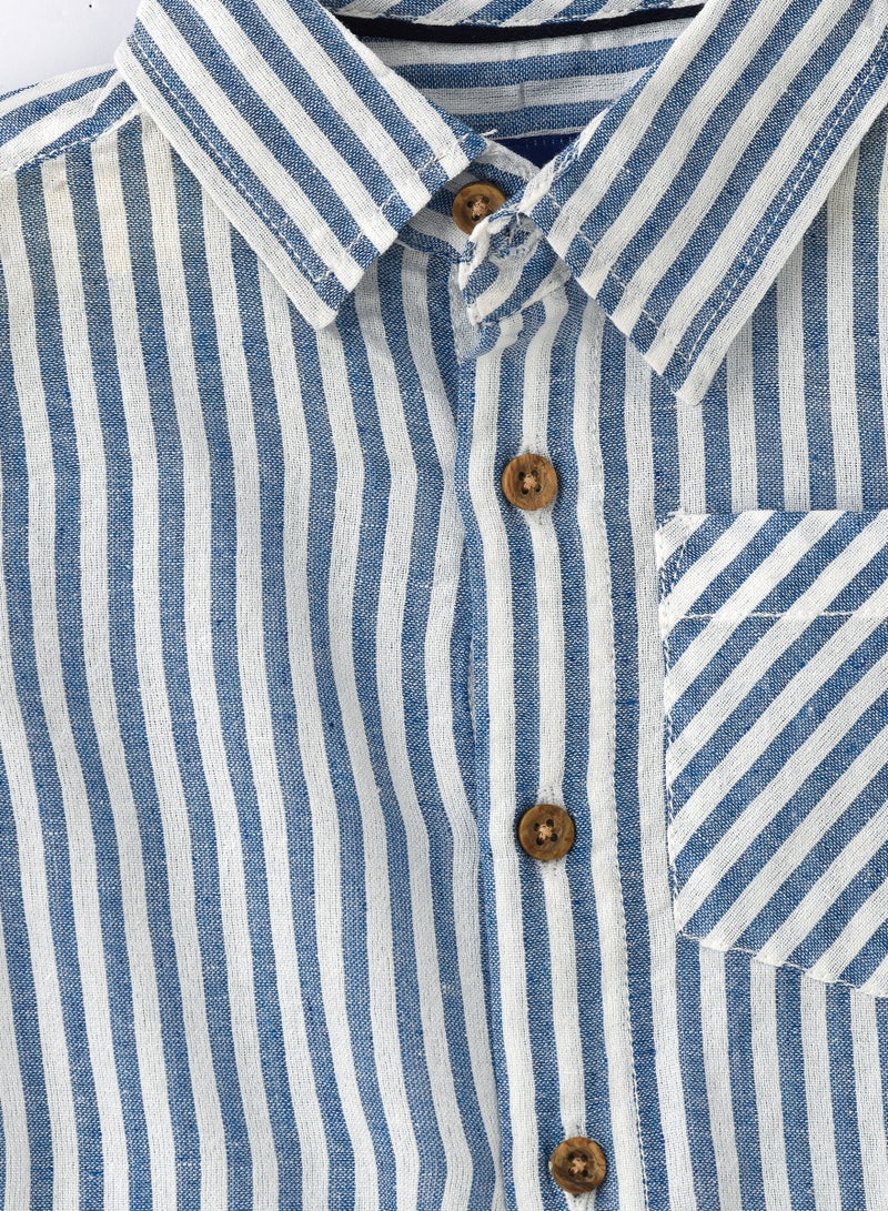 JAM Boys Woven Cotton Striped Shirt  - Image 3