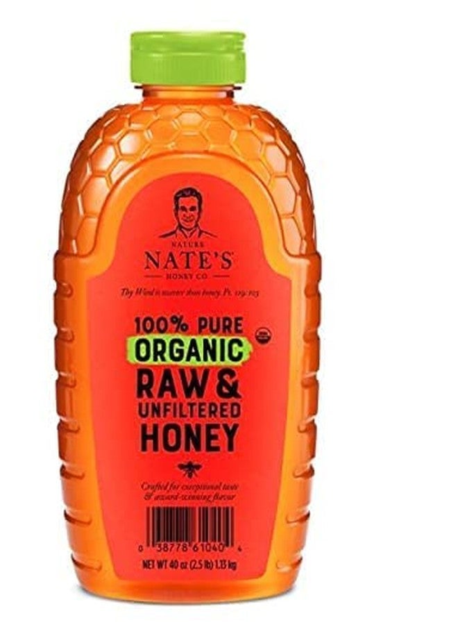 Nature Nate's 100% Organic Pure Raw & Unfiltered Honey (40 oz.) - Image 1