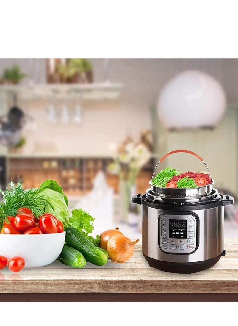 Generic - Durable Stainless Steel Steamer Basket with Silicone Handle for Versatile Cooking of Vegetables, Eggs, Rice, and Meat in 3QT Pressure Cookers - Image 1