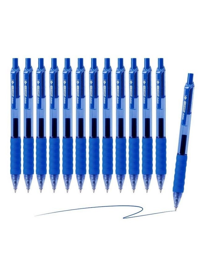 AIHAO - Blue Gel Pens, Blue Ink Medium Point 0.7Mm, Retractable Rollerball Gel Ink Pen For Smooth Writing, Journaling, Planner,12 Pack - Image 1