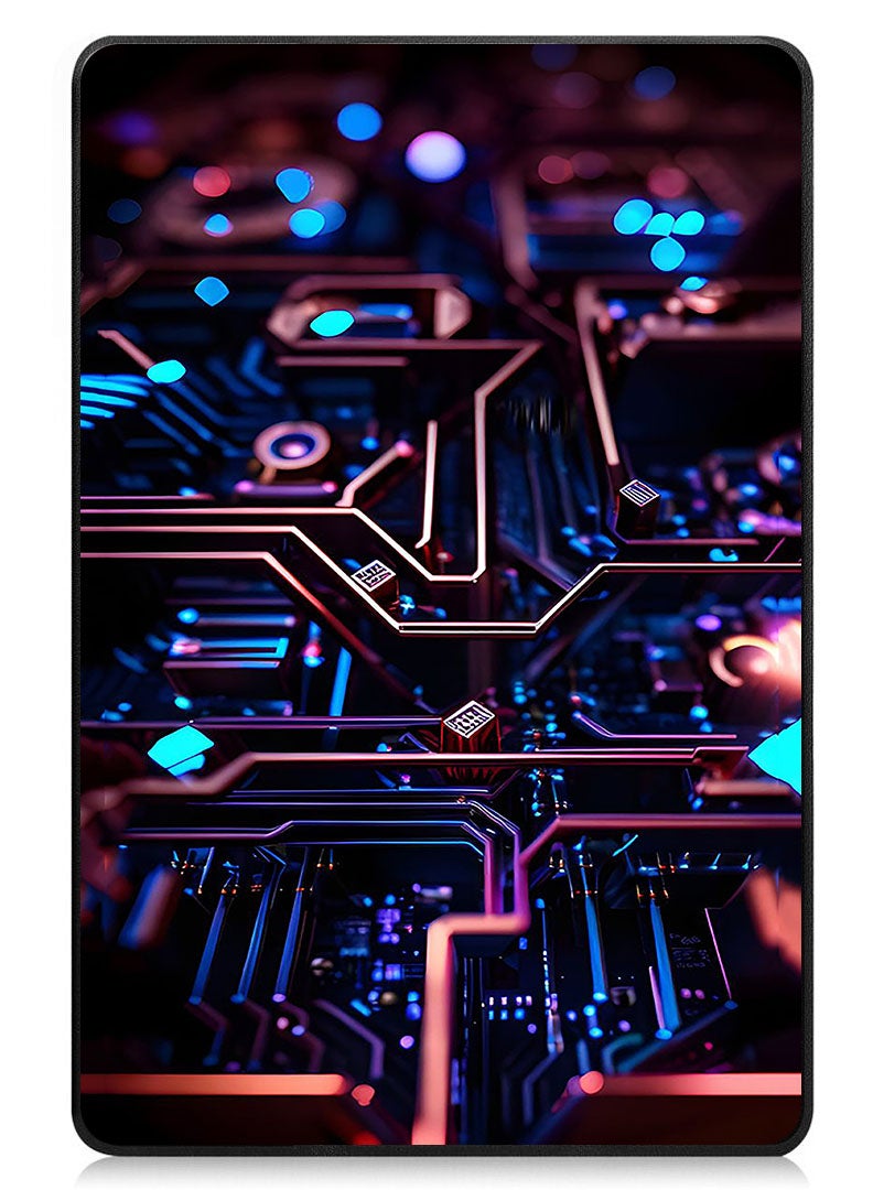 Theodor حافظة واقية قابلة للطي لجهاز Lenovo Tab M11 (2024) مع حامل ثلاثي الطيات، استيقاظ تلقائي، غطاء مضاد للصدمات، تصميم تجريدي 1 - Image 1