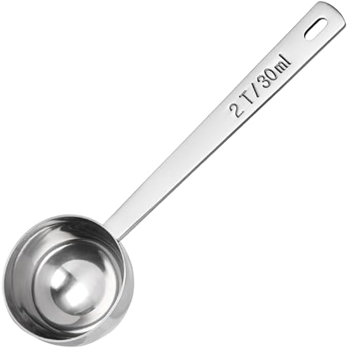 rayihni 108Cm LongHandle Coffee Scoop 188 Stainless Steel Round Tablespoon Scooper Sturdy Metal Meaure Spoon With Smooth Edge For Espresso Powder In High Canister 30Ml2Tbsp Silver - Image 2