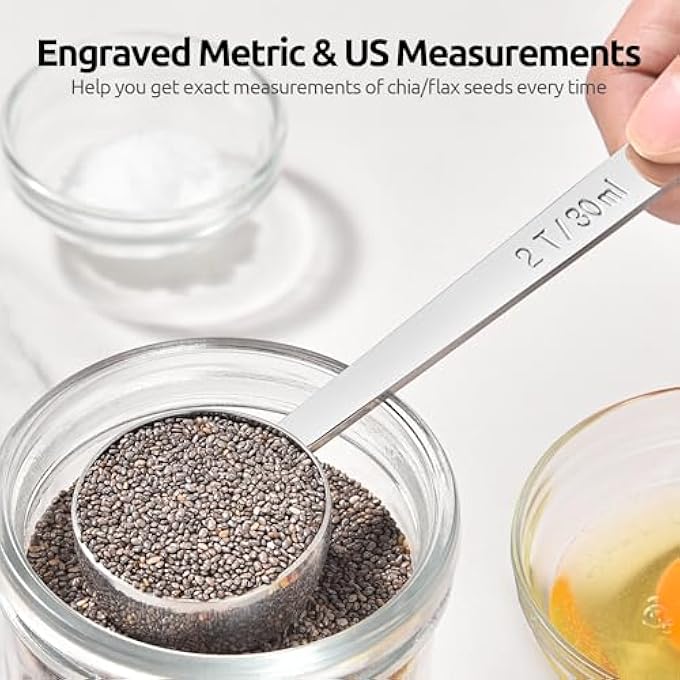 rayihni 108Cm LongHandle Coffee Scoop 188 Stainless Steel Round Tablespoon Scooper Sturdy Metal Meaure Spoon With Smooth Edge For Espresso Powder In High Canister 30Ml2Tbsp Silver - Image 5