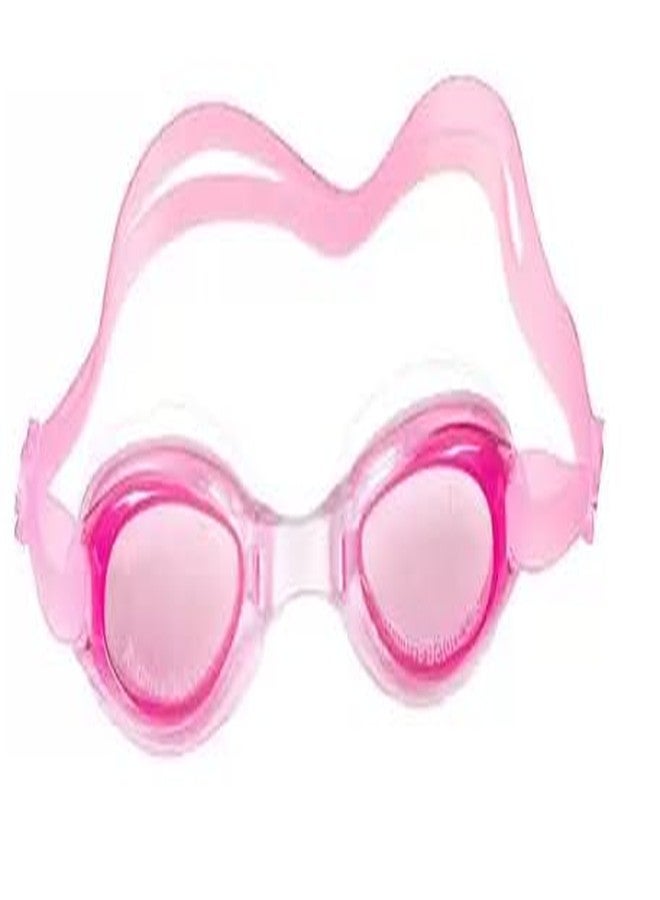 ASBK Swimming Goggles, Big Frame Leakproof Anti-Fog UV Protection, Wide Angle View, Integrated Ear Plugs, WITH 1 FREE SWIMMING CAP (KIDS-PINK) - Image 1