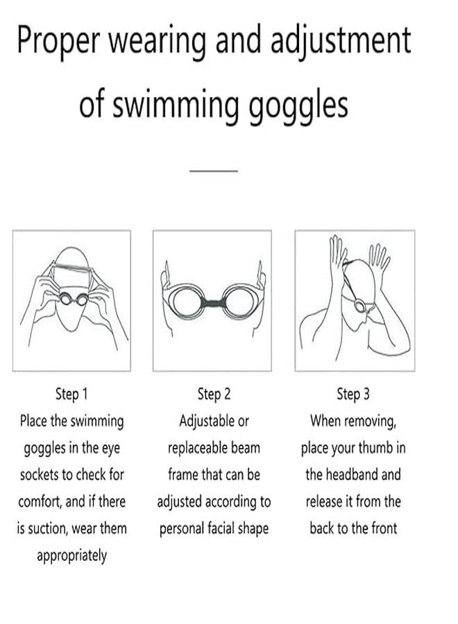 ASBK Swimming Goggles, Big Frame Leakproof Anti-Fog UV Protection, Wide Angle View, Integrated Ear Plugs, WITH 1 FREE SWIMMING CAP (KIDS-PINK) - Image 4