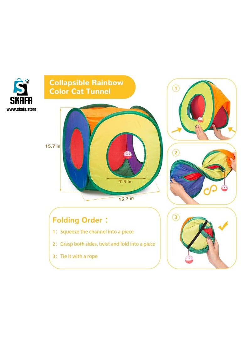 SKAFA - Cat Toys 15 pcs | Kitten Toys Assortments | Mini Tent, Cat Feather Teaser | Wand Interactive Feather Toy Fluffy Mouse, Crinkle Balls for Cat, Puppy, Kitty, Kitten - Image 1