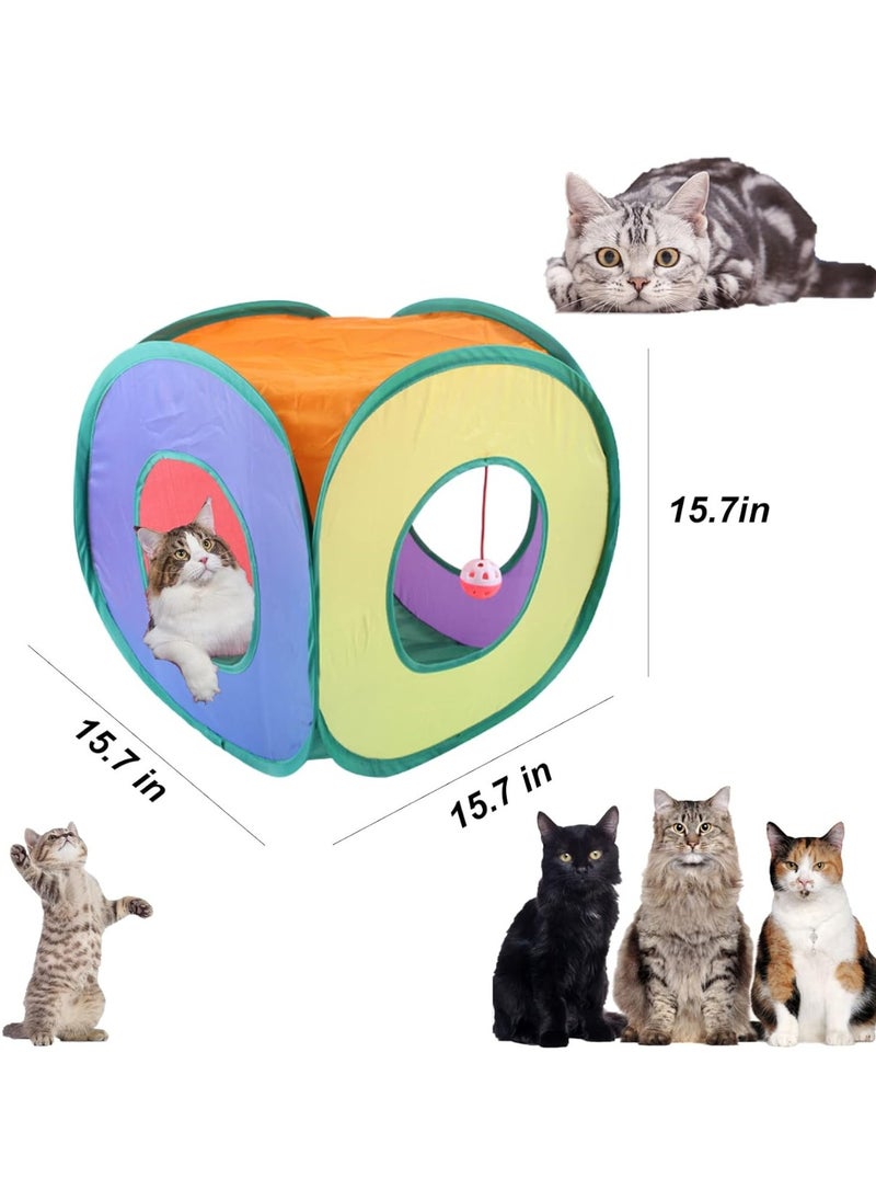 SKAFA - Cat Toys 15 pcs | Kitten Toys Assortments | Mini Tent, Cat Feather Teaser | Wand Interactive Feather Toy Fluffy Mouse, Crinkle Balls for Cat, Puppy, Kitty, Kitten - Image 1