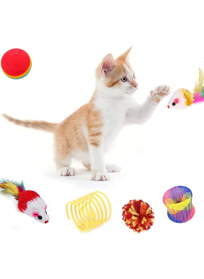 SKAFA - Cat Toys 15 pcs | Kitten Toys Assortments | Mini Tent, Cat Feather Teaser | Wand Interactive Feather Toy Fluffy Mouse, Crinkle Balls for Cat, Puppy, Kitty, Kitten - Image 1