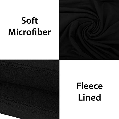 ViCherub Girls Thermal Underwear Set,Long Johns for Kids Ultra Soft Base Layer Fleece Lined Thermals Top and Bottom 2 Sets Black & Black L - Image 5