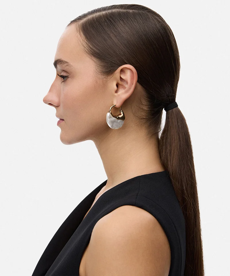 Ipekyol Textured Faux Pearl Earrings