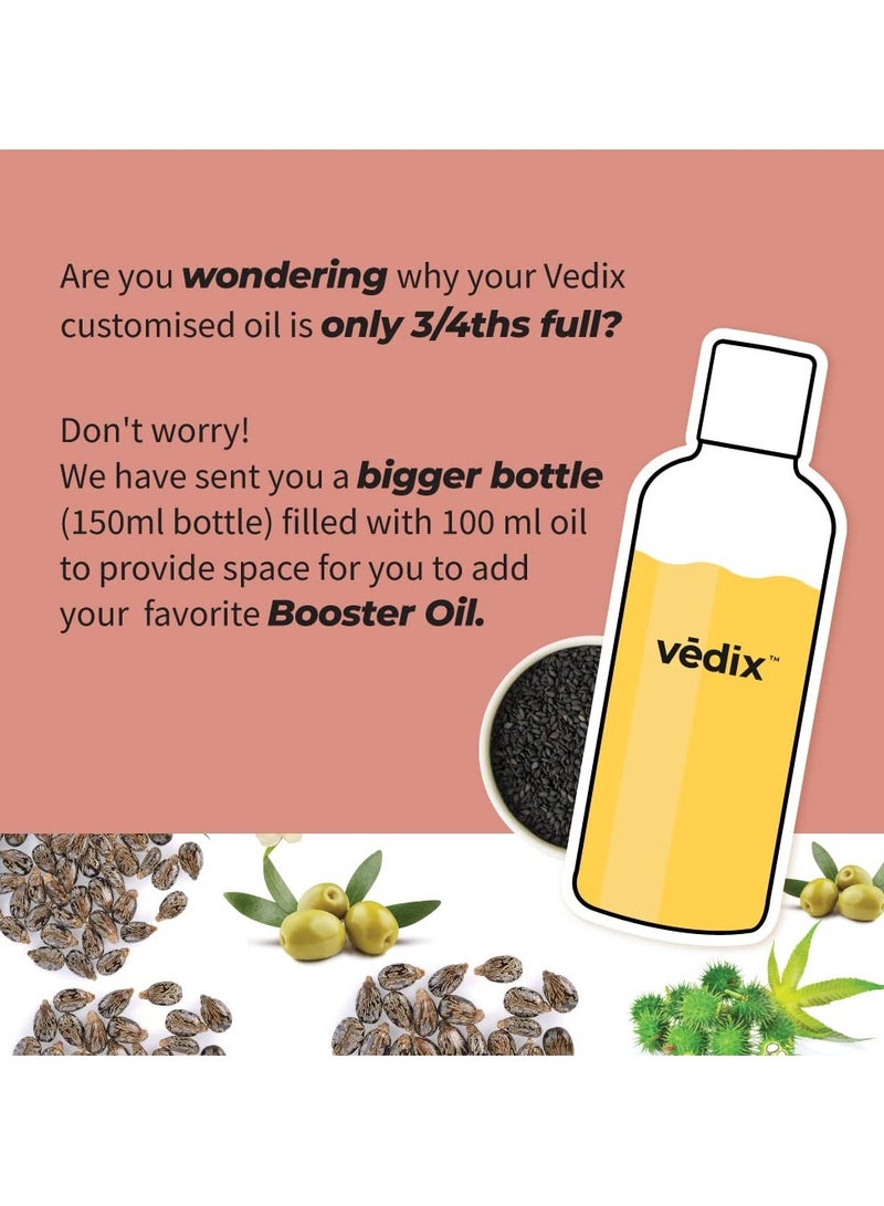 Vedix Customised Ayurvedic Hair Fall Oil | Vedix Shvedan Hair Fall Oil | For Dry Scalp | With Castor + Sesame + Olive | For Reducing Hair Fall | For Hair Growth | -100ml - Image 3