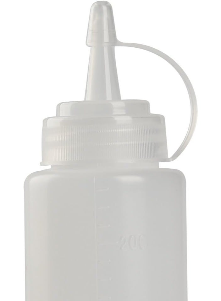 زجاجات توابل قابلة للضغط سعة 350 مل مع غطاء، قطعتان - بلاستيك شفاف - لصلصة الكاتشب والسلطة والخردل وزيت الزيتون - Image 2