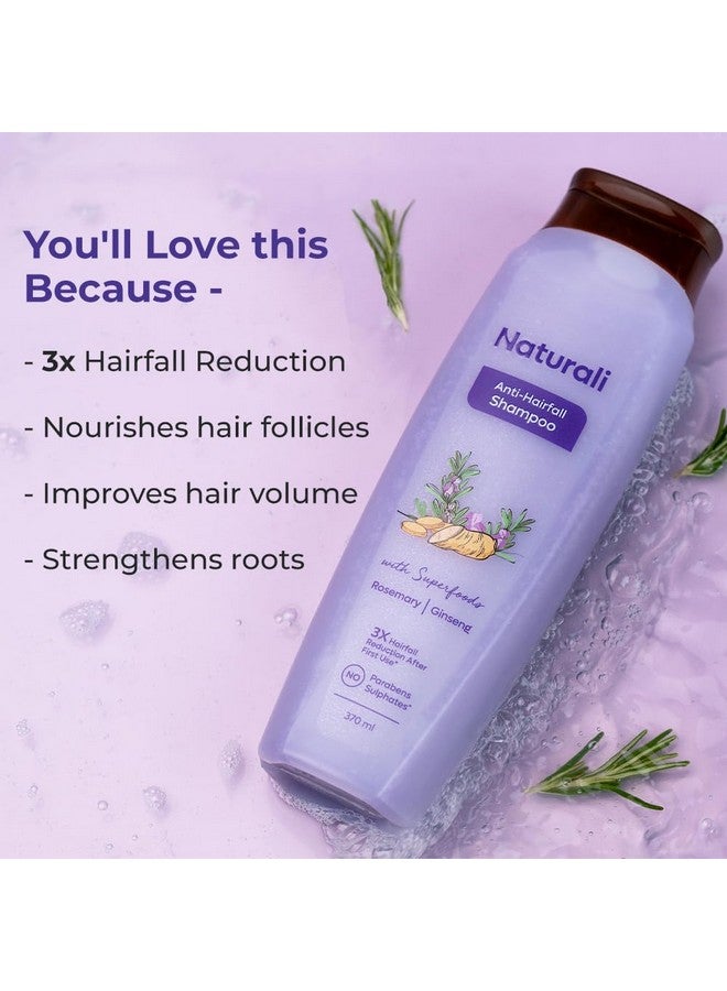 Naturali شامبو ناتورالي لمكافحة تساقط الشعر | 3x التحكم في تساقط الشعر | مع إكليل الجبل، البيوتين والجينسنغ | بدون كبريتات بدون بارابين | شامبو إكليل الجبل لنمو الشعر | 200 مل - Image 3