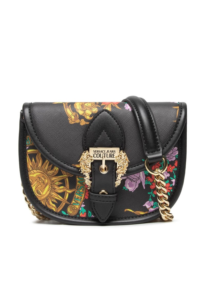 Versace Jeans - Versace Crossbody Saddle Bag - Black - Image 1