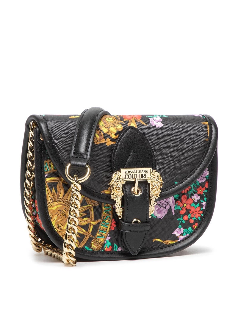Versace Jeans - Versace Crossbody Saddle Bag - Black - Image 1