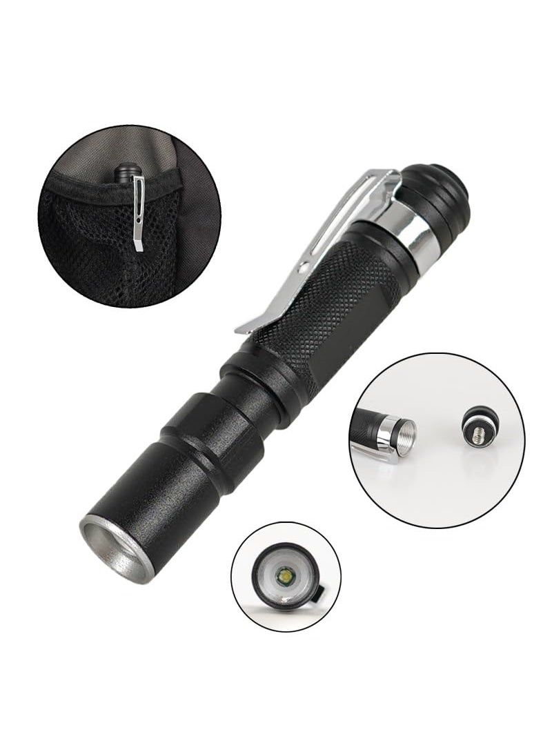 smars smars Pen Sized Mini Flashlight Pocket Clip Torch with Adjustable Focus for Doctors Medical penlight  - Image 2