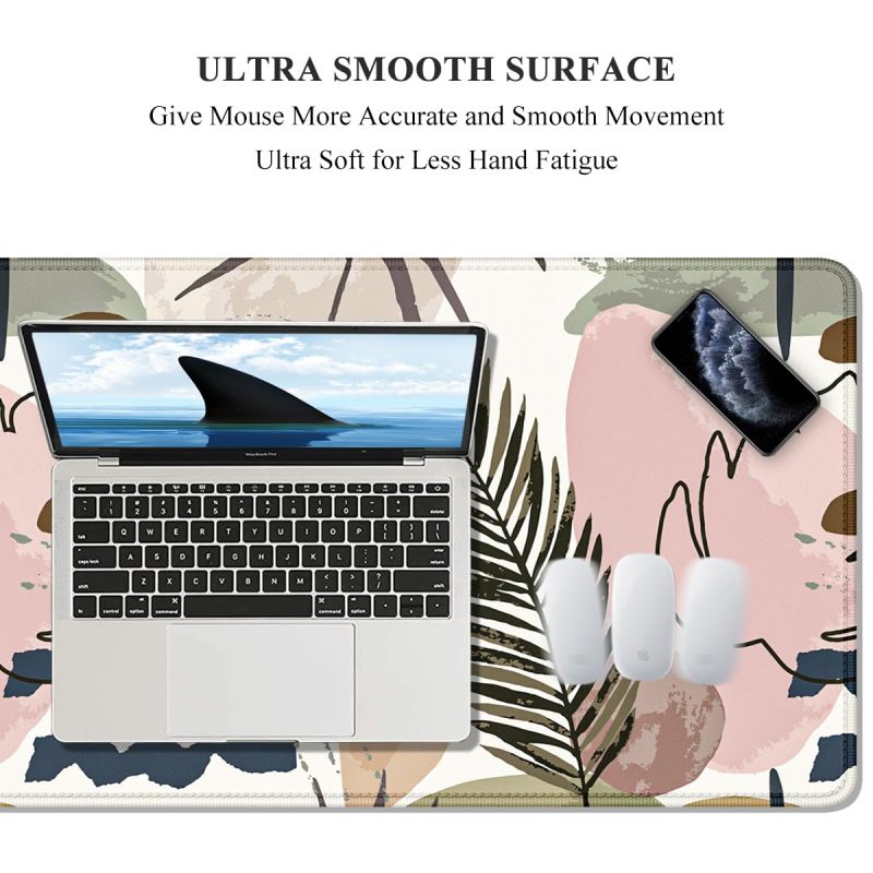 Oversized Mouse Pad 31.5 X 11.8 Inch Waterproof Surface - Stitched Edges For Fray Resistance Extended Mousepad with Non-Slip Rubber Base for Gaming Professional Workstations - Image 3