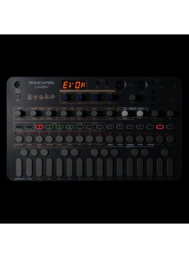 Sonicware Liven Evoke [Acoustronic Synthesizer with Granular Effect] – Portable Synthesizer for Cinematic Ambient and Post-Classical Music Production, Battery-Powered, Built-In Speaker - Image 4