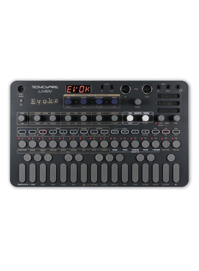 Sonicware Liven Evoke [Acoustronic Synthesizer with Granular Effect] – Portable Synthesizer for Cinematic Ambient and Post-Classical Music Production, Battery-Powered, Built-In Speaker - Image 1