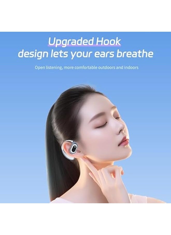 Topleo Multi-language Smart Translation Bluetooth Headset, Al Translator Earphones, AI Translation Wireless Bluetooth Earbuds, Voice Translator Device, 138 Languages, Gift for Men and Women (White)  - Image 2