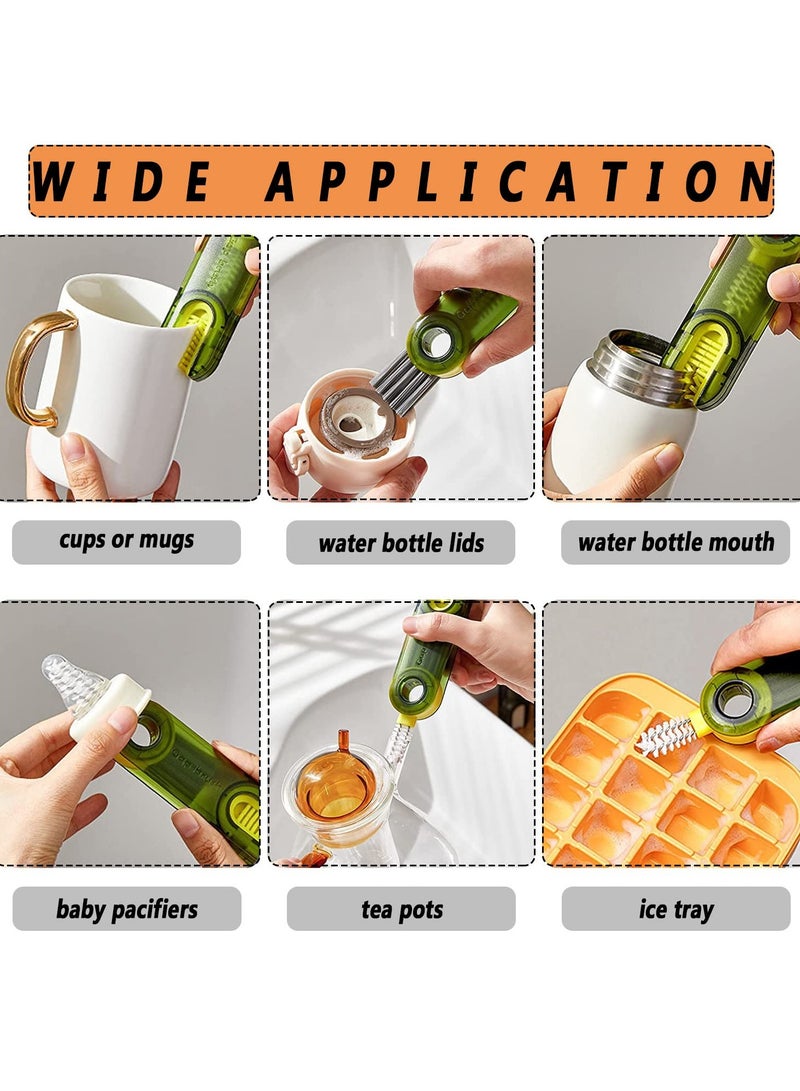3 in 1 Multi-function Cleaning Brush 3 Pack Bottle Cleaning Brush Insulated Cup Gap Cleaning Tool Small Bottle Cup Lid Brush Cleaning Brush Suitable for All Types of Cups and Bottles - Image 4