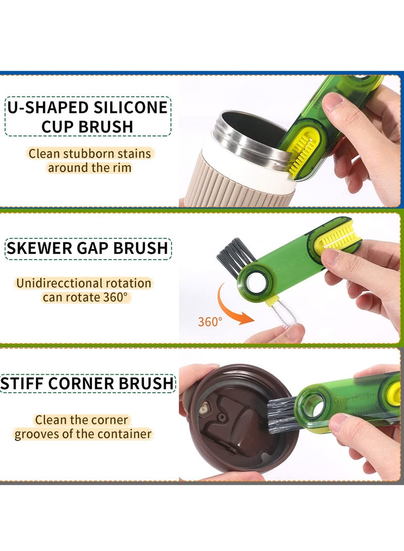 3 in 1 Multi-function Cleaning Brush 3 Pack Bottle Cleaning Brush Insulated Cup Gap Cleaning Tool Small Bottle Cup Lid Brush Cleaning Brush Suitable for All Types of Cups and Bottles - Image 5