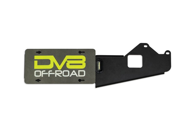 DV8 Offroad Rear License Plate Relocation Bracket for 2021-2026 Ford Bronco | Bolts to OEM Tire Carrier & Corner Bolts | Compatible with Aftermarket Rear Bumper | Quick & Easy Installation - Image 1