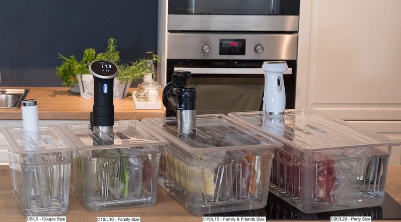 LIPAVI Sous Vide Container Model C20 6.5 Gallon (26 qt) 21 x 12.8 Inch, 8 Inch deep, Clear, Heat-Resistant Polycarbonate Tub - NOT INCLUDED: Matching rack and lids for Joule, Anova ++ sold separately - Image 2