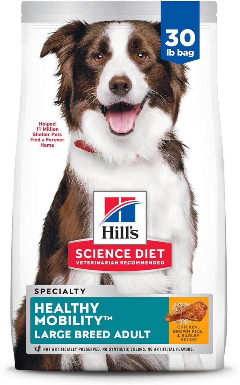Hills Science Diet Healthy Mobility Adult 15 Large Breed Mobility Support Dry Dog Food Chicken Brown Rice  Barley 30 lb Bag - Image 1
