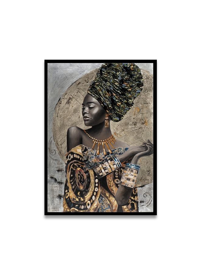 Marktna Canvas Wall Art for Wall Decoration Modern Design With A Hollow Black Frame Size 120x80cm One Piece - Image 2